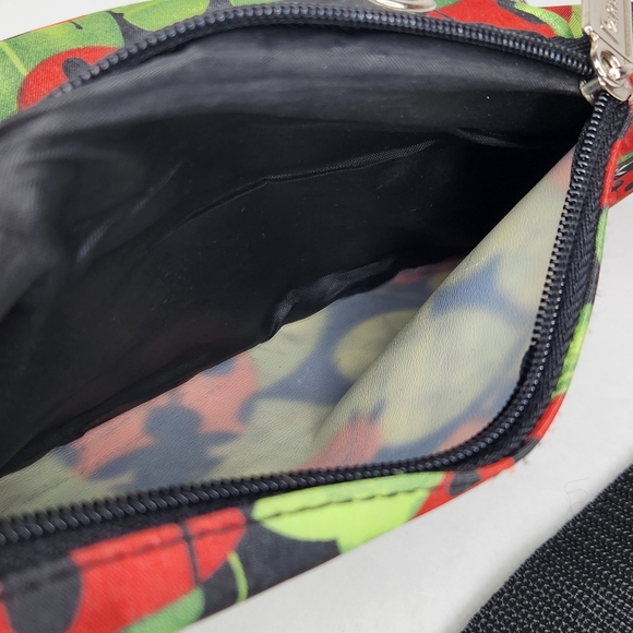 Large Ladybug Leaf Print Fanny Pack Crossbody Bum Bag Vintage 90s Pa - Picture 7 of 12